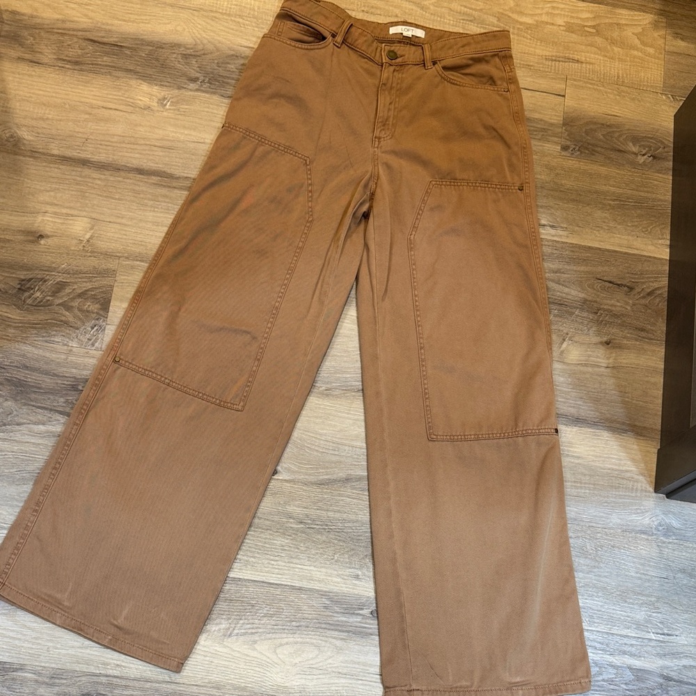 LOFT Brown Wide Leg Jeans